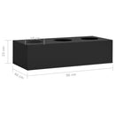 plantekasse til kontor 90x40x23 cm stål antracitgrå