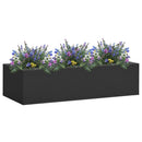 plantekasse til kontor 90x40x23 cm stål antracitgrå