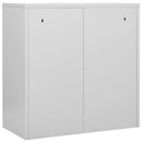 skab 90x45x92,5 cm stål lysegrå og rød