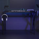 gamerbord 110x60x75 cm K-formede ben sort