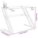 gamerbord med ZZ-formede ben 110x60x75 cm sort