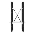 bogreol med 2 hylder 40x30x70 cm konstrueret træ hvid
