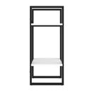 bogreol med 2 hylder 40x30x70 cm konstrueret træ hvid