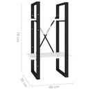 bogreol med 2 hylder 40x30x70 cm konstrueret træ hvid