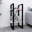 bogreol med 2 hylder 40x30x70 cm konstrueret træ hvid