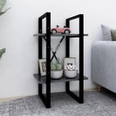 bogreol med 2 hylder 40x30x70 cm konstrueret træ grå