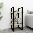 bogreol med 2 hylder 40x30x70 cm konstrueret træ sonoma-eg