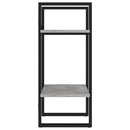 bogreol med 2 hylder 40x30x70 cm konstrueret træ betongrå
