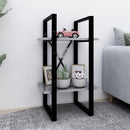 bogreol med 2 hylder 40x30x70 cm konstrueret træ betongrå