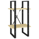 bogreol 40x30x70 cm 2 hylder massivt fyrretræ