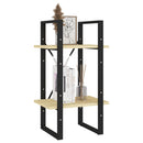 bogreol 40x30x70 cm 2 hylder massivt fyrretræ