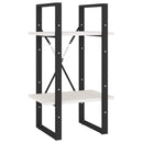 bogreol 40x30x70 cm 2 hylder massivt fyrretræ hvid