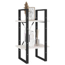 bogreol 40x30x70 cm 2 hylder massivt fyrretræ hvid