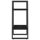 bogreol 40x30x70 cm 2 hylder massivt fyrretræ sort