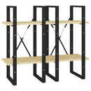 bogreol 40x30x140 cm 4 hylder massivt fyrretræ