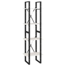 bogreol 40x30x140 cm 4 hylder massivt fyrretræ hvid