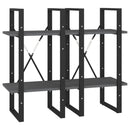 bogreol 40x30x140 cm 4 hylder massivt fyrretræ grå