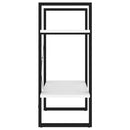 bogreol med 2 hylder 60x30x70 cm konstrueret træ hvid