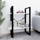 bogreol med 2 hylder 60x30x70 cm konstrueret træ hvid