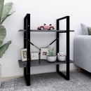 bogreol med 2 hylder 60x30x70 cm konstrueret træ grå