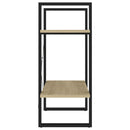 bogreol med 2 hylder 60x30x70 cm konstrueret træ sonoma-eg
