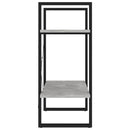 bogreol med 2 hylder 60x30x70 cm konstrueret træ betongrå