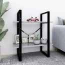 bogreol med 2 hylder 60x30x70 cm konstrueret træ betongrå