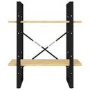 bogreol 60x30x70 cm 2 hylder massivt fyrretræ