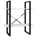 bogreol 60x30x70 cm 2 hylder massivt fyrretræ hvid