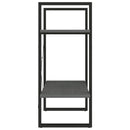 bogreol 60x30x70 cm 2 hylder massivt fyrretræ grå