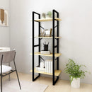 bogreol 60x30x140 cm 4 hylder massivt fyrretræ