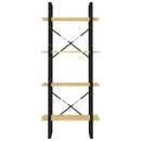 bogreol 60x30x140 cm 4 hylder massivt fyrretræ