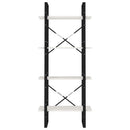 bogreol med 4 hylder 60x30x140 cm massivt fyrretræ hvid