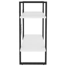 bogreol med 2 hylder 80x30x70 cm konstrueret træ hvid