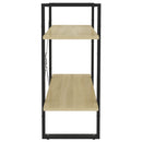 bogreol med 2 hylder 80x30x70 cm konstrueret træ sonoma-eg