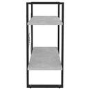 bogreol med 2 hylder 80x30x70 cm konstrueret træ betongrå