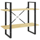 bogreol med 2 hylder 80x30x70 cm massivt fyrretræ