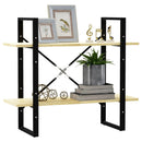 bogreol med 2 hylder 80x30x70 cm massivt fyrretræ