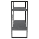 bogreol med 2 hylder 80x30x70 cm massivt fyrretræ grå