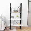 bogreol med 4 hylder 80x30x140 cm konstrueret træ hvid