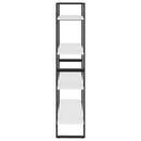 bogreol med 4 hylder 80x30x140 cm konstrueret træ hvid