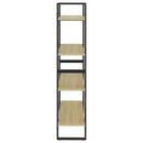 bogreol med 4 hylder 80x30x140 cm konstrueret træ sonoma-eg