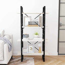 bogreol med 4 hylder 80x30x140 cm massivt fyrretræ hvid