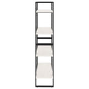bogreol med 4 hylder 80x30x140 cm massivt fyrretræ hvid