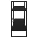 bogreol med 2 hylder 100x30x70 cm konstrueret træ sort