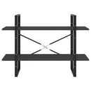 bogreol med 2 hylder 100x30x70 cm konstrueret træ grå