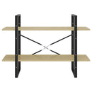 bogreol med 2 hylder 100x30x70 cm konstrueret træ sonoma-eg