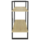 bogreol med 2 hylder 100x30x70 cm konstrueret træ sonoma-eg