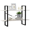 bogreol med 2 hylder 100x30x70 cm massivt fyrretræ hvid