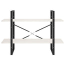 bogreol med 2 hylder 100x30x70 cm massivt fyrretræ hvid